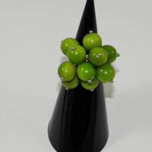 Bague perles tagua