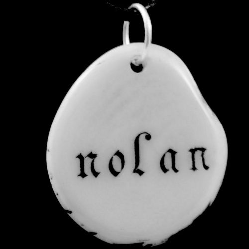 Tranche de tagua gravée prénom Nolan