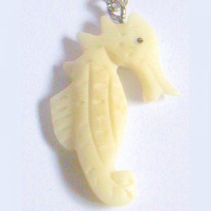 Porte clé hippocampe tagua