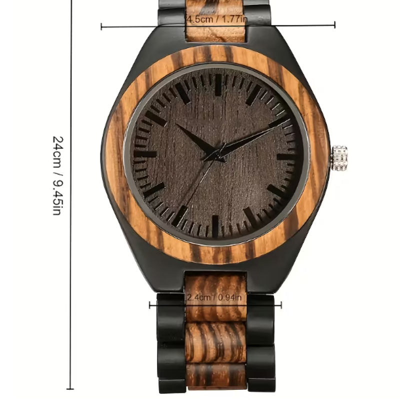 Montre en Bois Naturel – Quartz & Design Minimaliste – Image 9