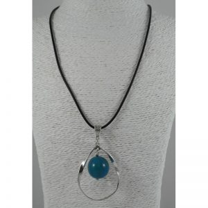 Pendentif alliage et perle de tagua
