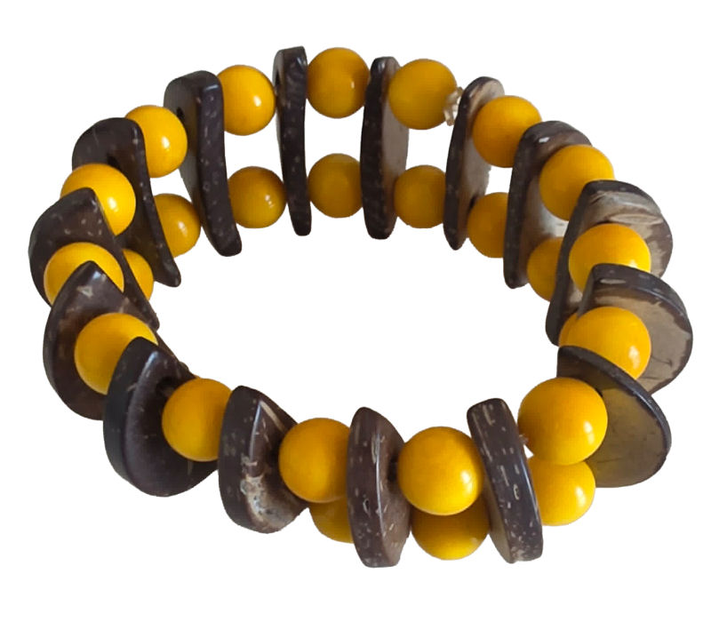 bracelet tagua jaune coco