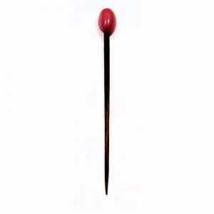 Pique à Cheveux graine de Tagua Teintée rouge