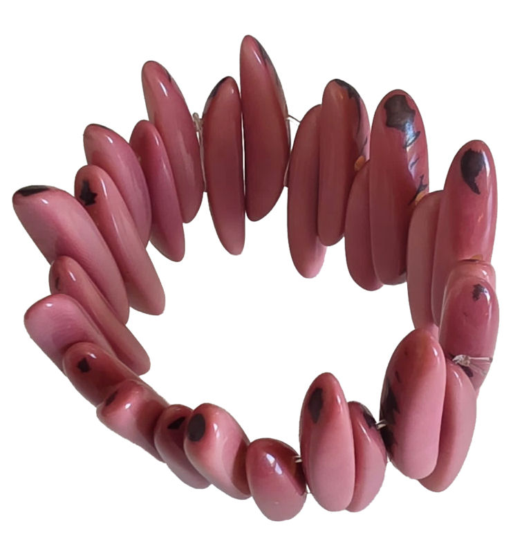 Bracelet écologique en tagua teinté