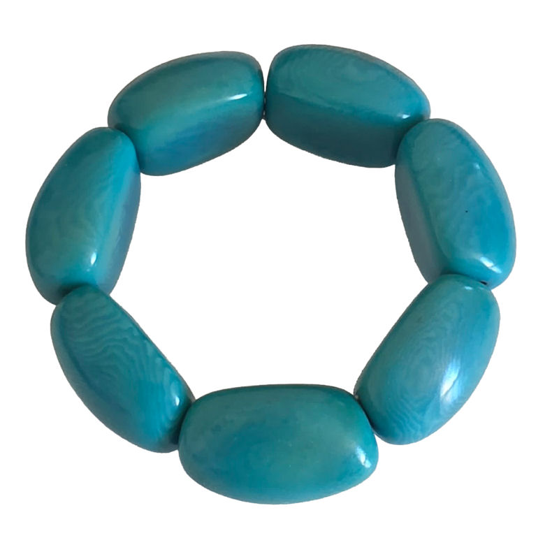 bracelet tagua bleu