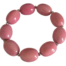 Bracelet tagua olive teinté rose naturel et perles acier