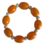 bracelet tagua orange et bodhi artisanal