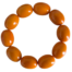 bracelet tagua orange artisanal 10 perles