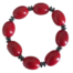 bracelet tagua rouge et hématite artisanal