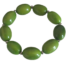 Bracelet tagua olive teinté vert naturel et perles acier