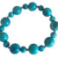 Bracelet tagua bleu foncé 27 perles – ivoire végétal et acier – 13 g