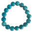 Bracelet bleu foncé en perles de Tagua de 12 mm, 17 perles, poids 18 grammes