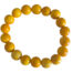 Bracelet jaune en perles naturelles de Tagua de 12 mm, 18 perles, poids environ 18 grammes