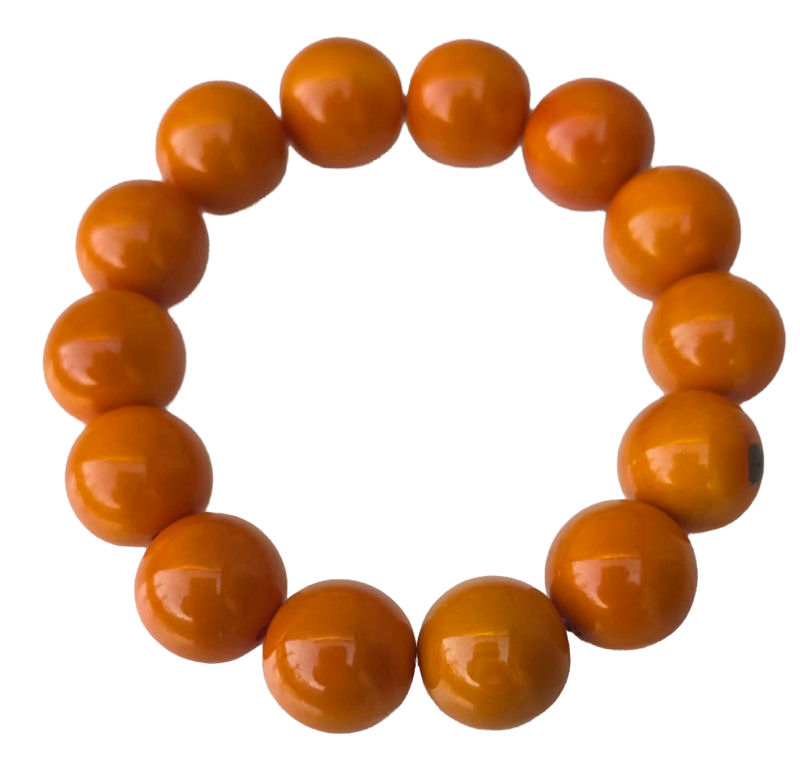 bracelet tagua orange artisanal