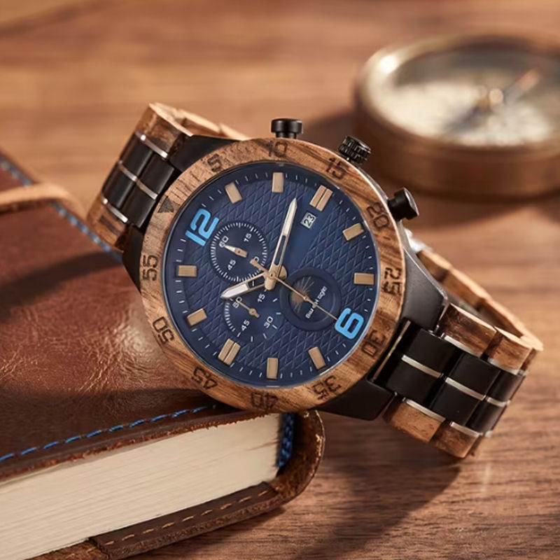 Montre Élégance Bois & Acier