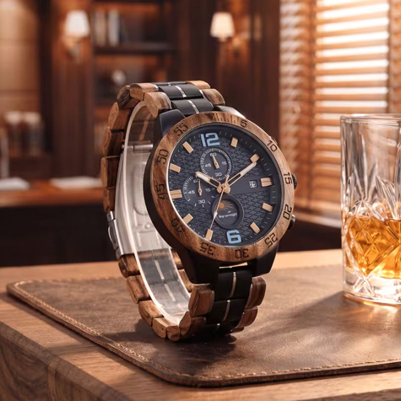 Montre Élégance Bois & Acier – Image 7