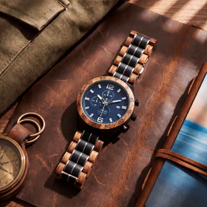Montre Élégance Bois & Acier – Image 6