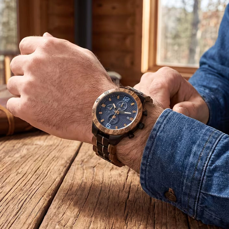 Montre Élégance Bois & Acier – Image 5