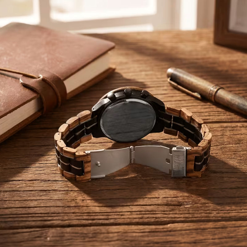 Montre Élégance Bois & Acier – Image 4