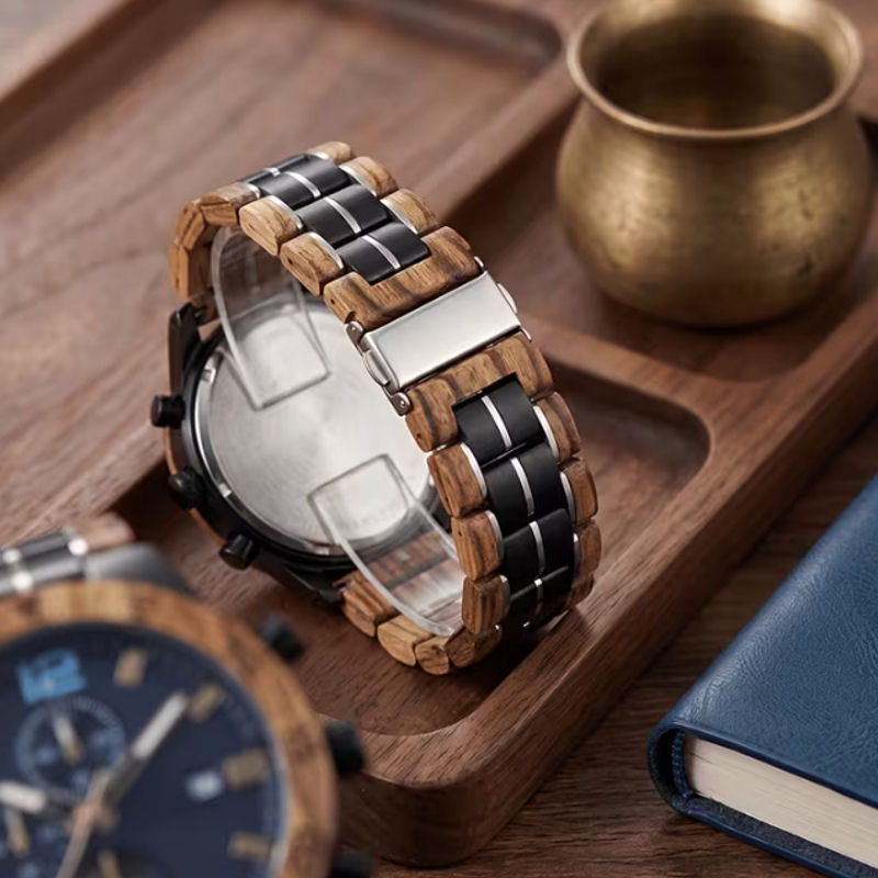 Montre Élégance Bois & Acier – Image 3