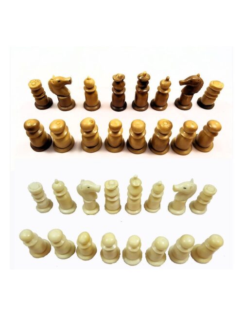 Jeu d'Échecs Artisanal en Tagua - Pièces Sculptées à la Main